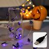 Black Spider Halloween String Lights Fake Spider Giant Spider Decor Light Up Spider  Outdoor Yard