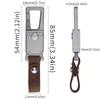 1pc Titanium Alloy Car Keychain with Strap , Durable Gray Metal Key Fob for Outdoor, Camping , Hiking , Perfect Gift for Halloween, Christmas