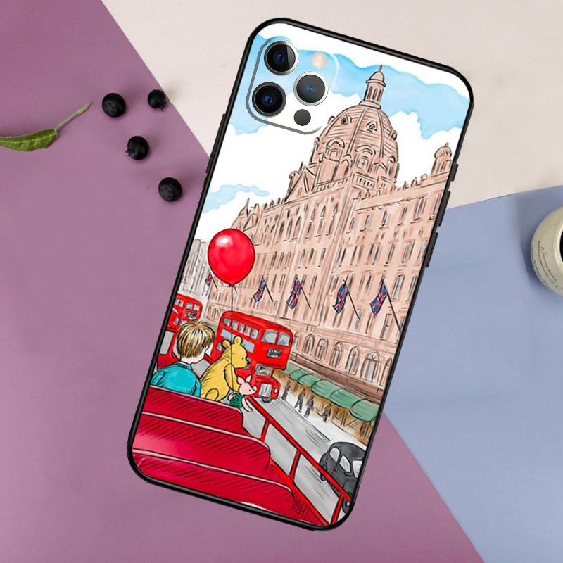 London Red Bus Big Ben Phone Case For iPhone 17 16 15 14 11 12 13 Pro Max Plus 12 13 mini 16e 17 Air Bumper Cover