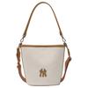 New MLB Cotton Bucket Bag, Shoulder Bag, Crossbody Bag, Handbag Medium Size Unisex Dark Cream 3ABML024L-50CRD