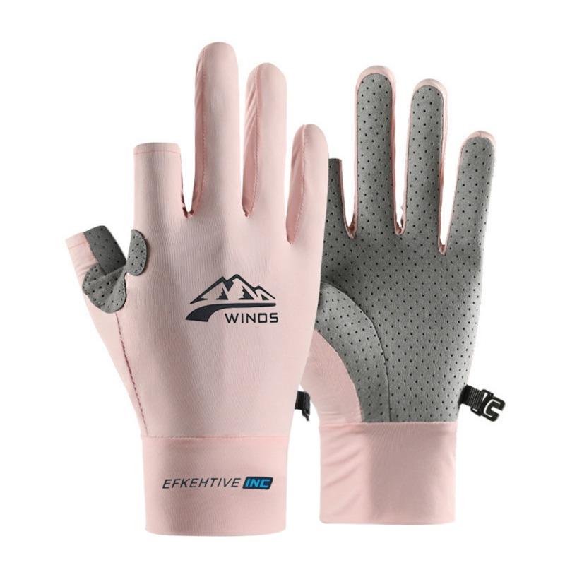 Перчатки для рыбалки, солнцезащитные перчатки, дышащие, нескользящие, защита от ультрафиолета, спортивные мужские и женские велосипедные перчатки из ледяного шелка, бег на открытом воздухе