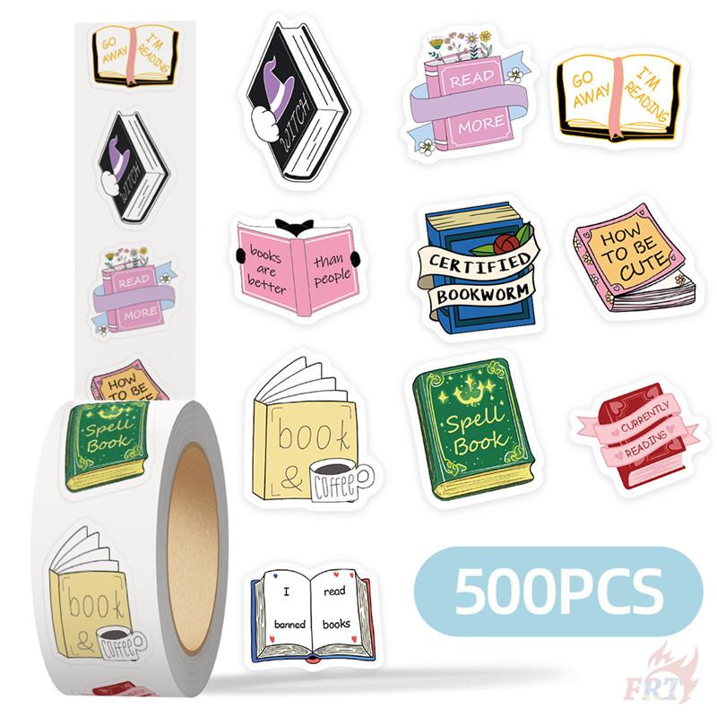 500Pcs/Roll Funny Bookish Art Kids Rewards Stickers - DIY Scrapbooks Album Decor Sealing Label Decals
