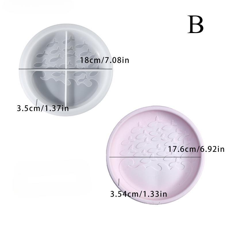 Форма для капельного клея своими руками, лоток для хранения рыбы с водным узором, форма для подноса для украшений в стиле океана
