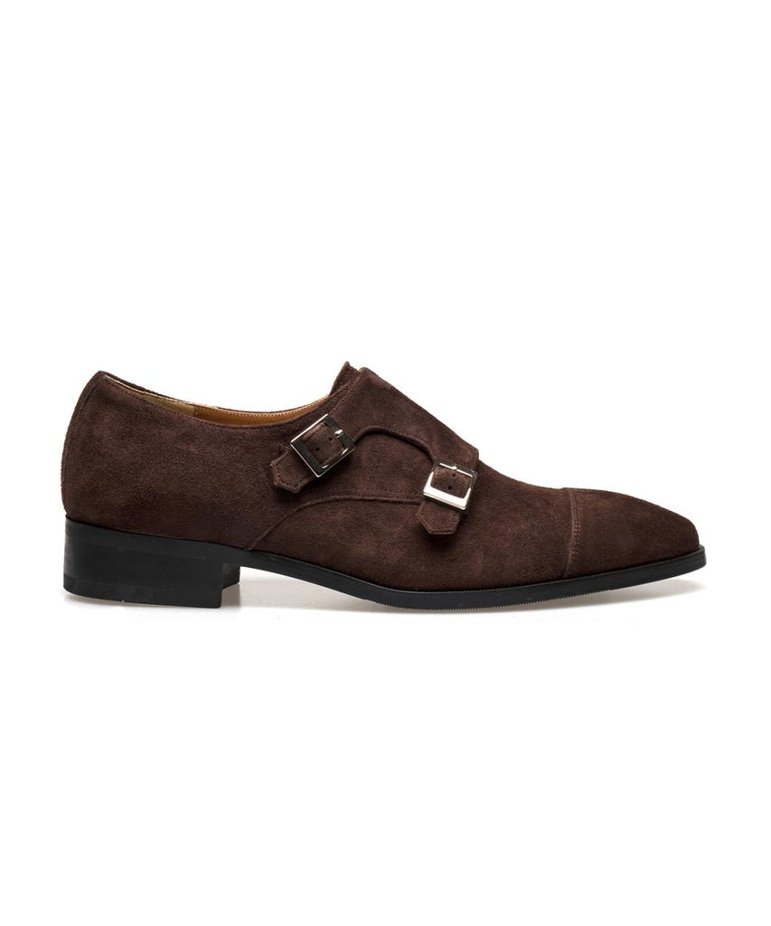 Allclassic Alc1003 Adore Straight Tip Double Monk Strap_D.Brown Suede