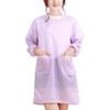 Women Floral Waterproof Long Sleeve Kitchen Cooking Baking Apron Working Smock