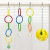 Пластиковые игрушки-качели для птиц, красочные, с колокольчиком, кольцо для лазания для попугаев, снимают скуку, подвесное кольцо-игрушка для птиц, аксессуары для клетки