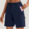 Женские весенне-летние спортивные шорты Быстросохнущие Дышащие Шорты для йоги Тренировочные шорты для спортзала Эластичный пояс Завязки Атлетические Шорты для бега Фитнес-шорты