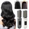 Cordless Hair Curling Iron Brush USB Rechargeable Travel Heated Round Brush 3-in-1 Fast Heating