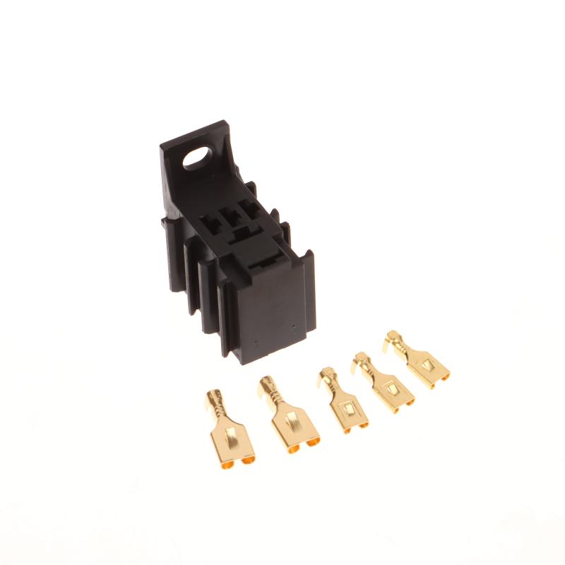 5 комплектов/лот аксессуары для самостоятельного изготовления автомобильное реле разъем гнездо без провода с клеммой модифицированный нейлон огнестойкий