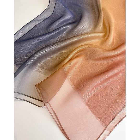 70*180cm Women Gradient Colors Scarf Long Shawls and Wraps for Party Dress Lightweight Pashmina Fashion Scarves