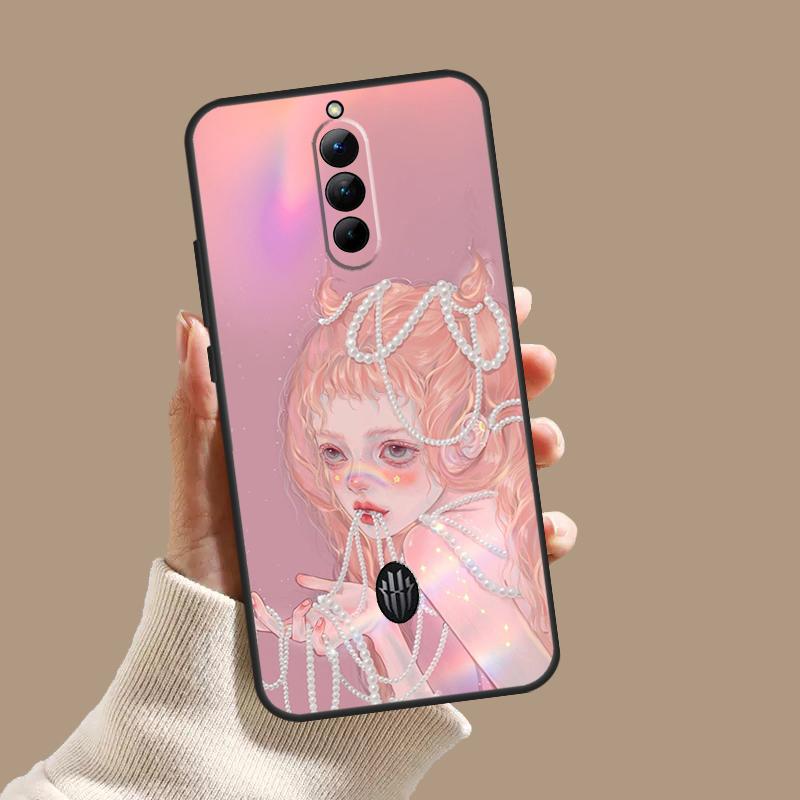 Милый и красивый чехол-раскраска для девочек для ZTE Nubia Red Magic 10 10S 9S 8S 8 9 11 Pro Plus 6 7 6S 7S Pro 5G 6R 10 Air