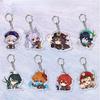 Аниме игры Genshin Impact акриловый брелок металлическое кольцо автомобильная сумка украшение для ключей аксессуар подарок аниме подарки кулон