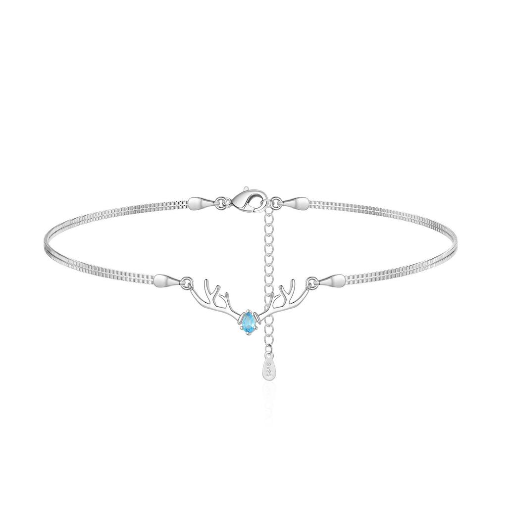 Комплект украшений в корейском стиле с оленями: Ожерелье, Браслет, Кольцо и Серьги для Женщин