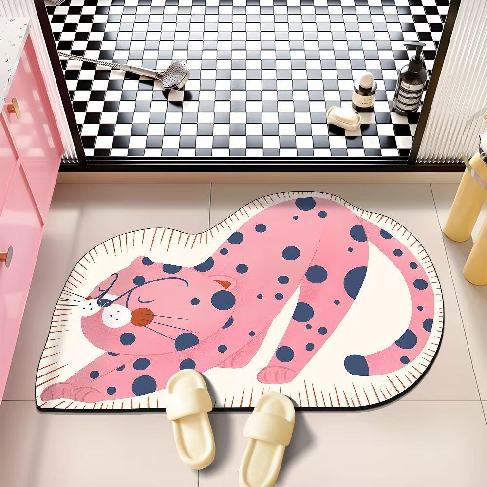 Мультяшный милый допаминовый стиль милый питомец диатомовая грязь напольный коврик для ванной впитывающий противоскользящий быстросохнущий коврик для ног