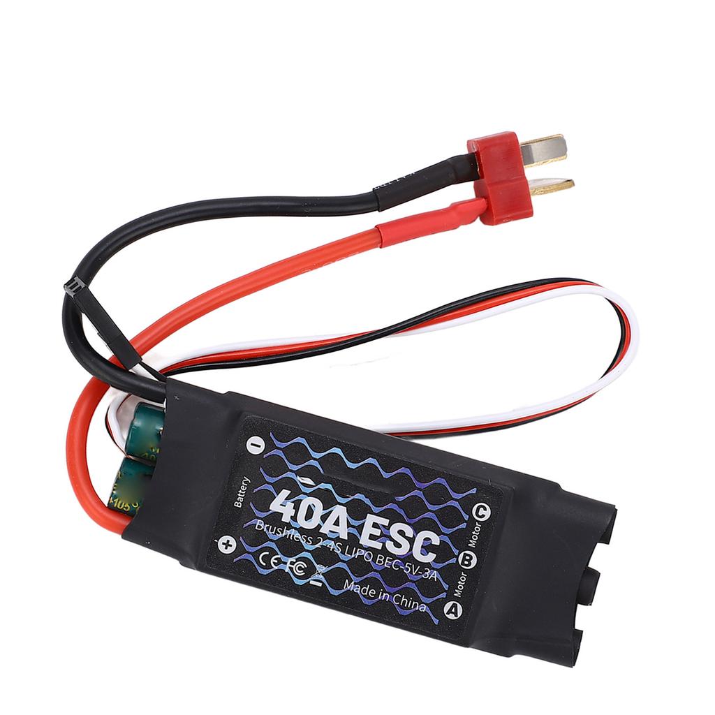 40А Бесщеточный ESC 2?4S 5V 3A BEC электрический регулятор скорости с Т-образным штекером для RC Fixed Wing
