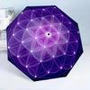 Cosmic Flower Of Life 8-Frame for Travel, camping, Casual Lightweight Portable Umbrella, Essential for every family Holidays Birthday Gift