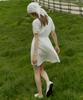 Itove Seoul Boatneck Cotton A-Line Dress White