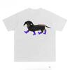American Streetwear Style Dachshund Dog Print Shortsleeved Tshirts for Unisex High Street Couple Short Sleeved Unisex Summer