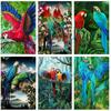 5D Diamond Painting Parrot Diamond Embroidery Full Round Drill Kits Animal Mosaic Diy Home Decor Art