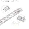 HARFINGTON 2-Piece Stainless Steel Ruler, 100cm/40" Long x 1/25" Thick x 1-1/7" Wide, Metric Straight Edge Measuring Tool for Woodworking, Painting, a