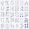 30pcs ins Cartoon love flower Butterfly snake Magic Tattoo Sticker Body Art Arm Fake Tattoos Waterproof Long Lasting english letter Temporary Tattoo