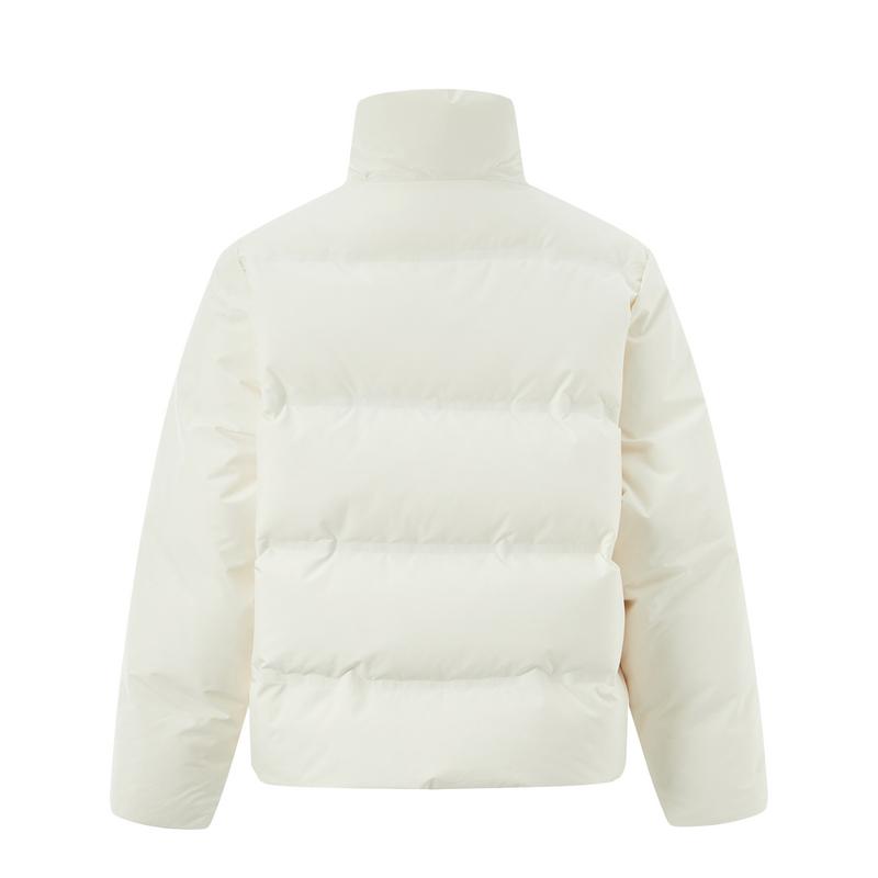 Короткая женская куртка-пуховик Li Ning CF Suo Red Velvet, цвет белый AYMU472-5