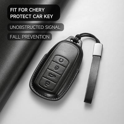 Натуральная кожа Чехол-сумка для автомобильного ключа для Chery Jaecoo J7 J8 7 Tiggo 8plus 5 Plus 7pro Max Omoda 5 Защитный набор Аксессуары