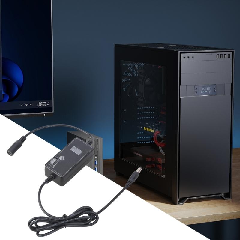 5.5x2.1mm Digital Temperature Monitor Stepless Speed Adjustable 12V Controller For PC Cooling Fan Blower Motor