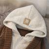 Hooded Sweater Jacket Women Autumn False Two Pieces Loose Medium-length Paragraph Button Sweater Cardigan