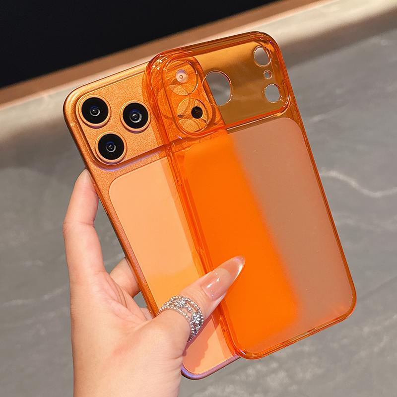 Оранжевый прозрачный силиконовый чехол для iPhone 17 16 15 14 13 Pro Max Задняя крышка Ультратонкий мягкий ТПУ чехол-оболочка для iPhone17 ProMax