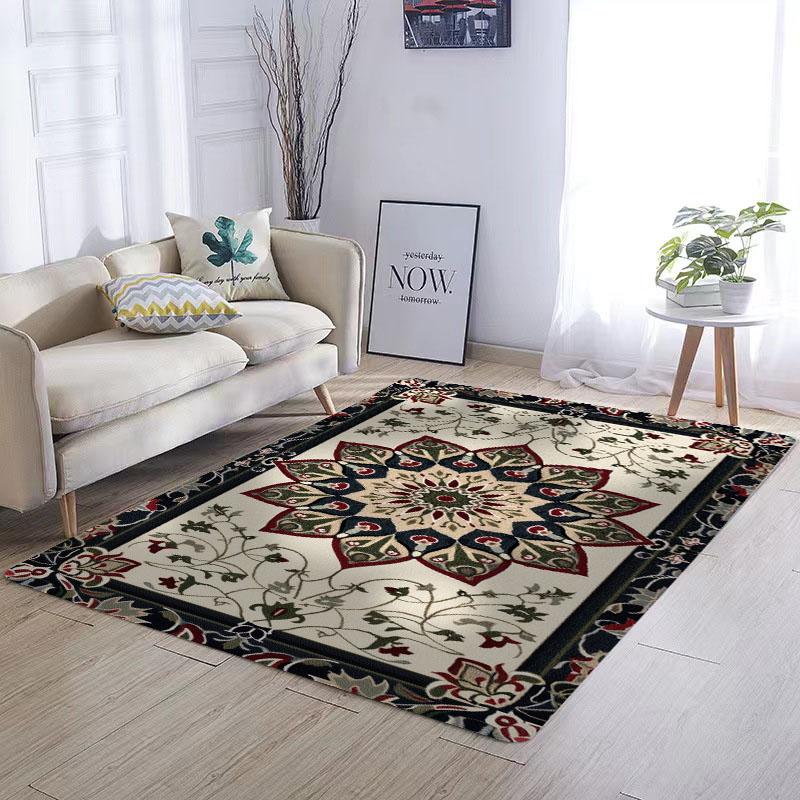 Bohemian Vintage Flowers Soft Kitchen Rug Anti-Fatigue Kitchen Rug Waterproof Non-Slip Rugs Set Runner Rug Bedside Rug Absorbent Carpet For Kitchen