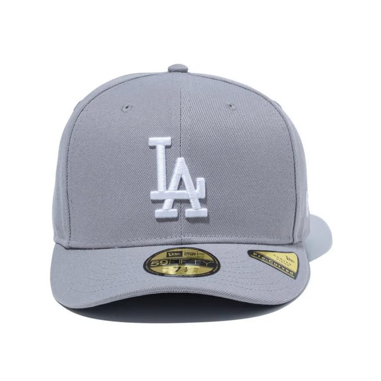 New Era New Era Cap MLB Pre-Curved 59FIFTY Hat LA Gray 7 5/8 PC5950 LOSDOD GRY WHT 25J