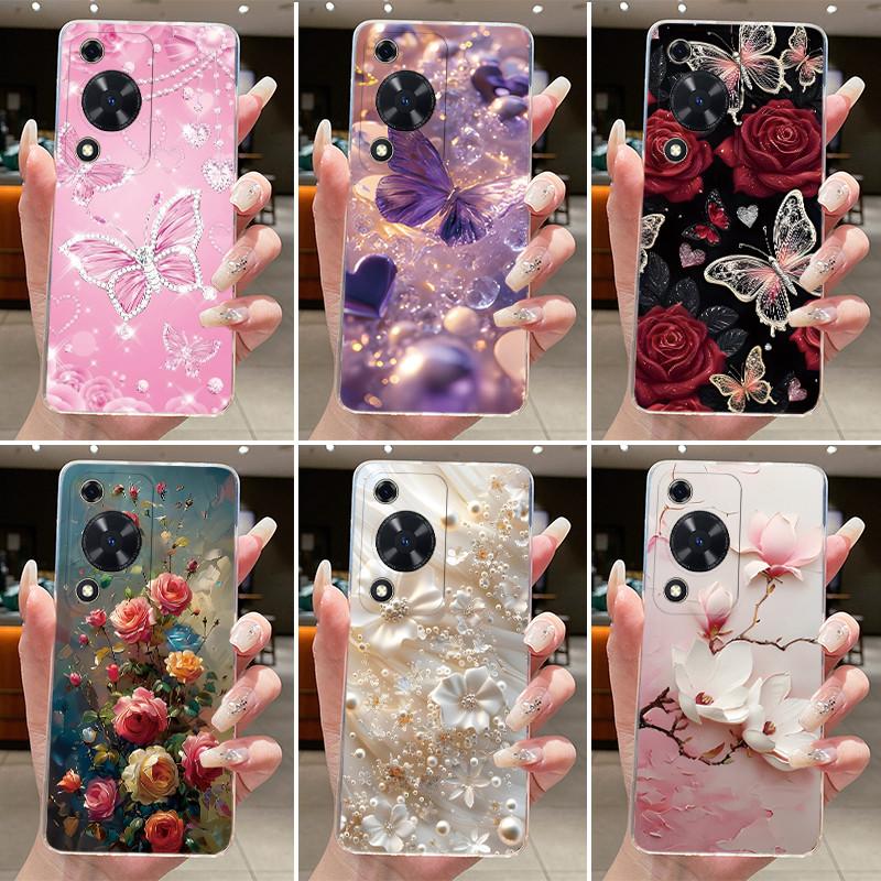Для Huawei Nova Y63 Чехол NovaY63 Y 63 Чехол для телефона Прозрачный Силиконовый Модный Цветочный ТПУ Мягкие Чехлы для Huawei Nova Y72s Задние Крышки
