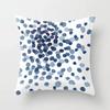 Watercolor Blue Cushion Cover Abstract Marble Geometric Pattern Sofa Pillowcase Bedroom Home Decor Car Office Decorative 45x45cm