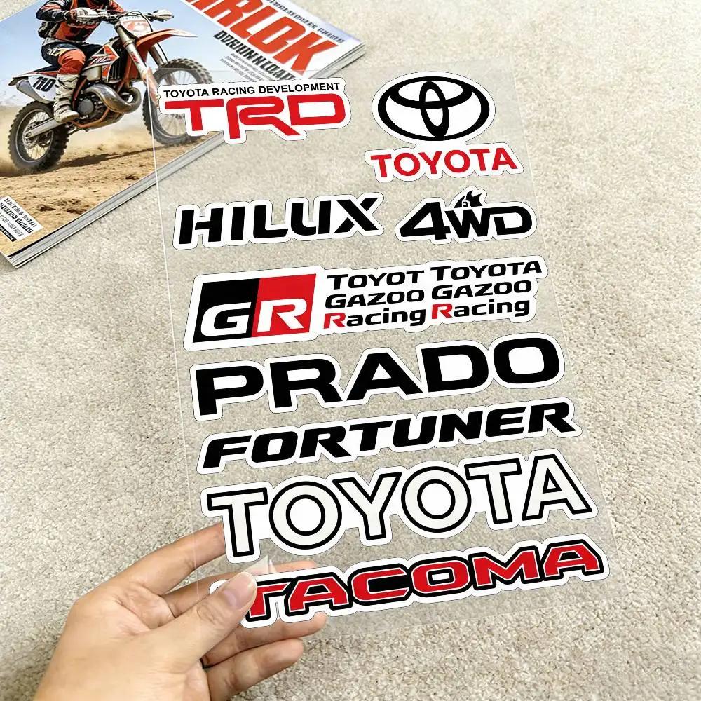 ДЛЯ TOYOTA TRO GR Прочная Водонепроницаемая Светоотражающая Декоративная Наклейка Защита от Царапин Для Мотоцикла Автомобиля Шлема Холодильника Аксессуары