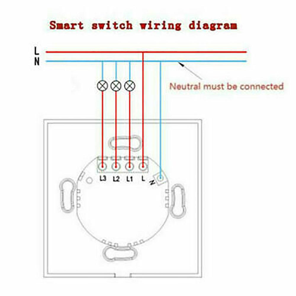 WiFi Smart Touch Switch 1Gang Light Control Wall Panel для дома 110-240 В