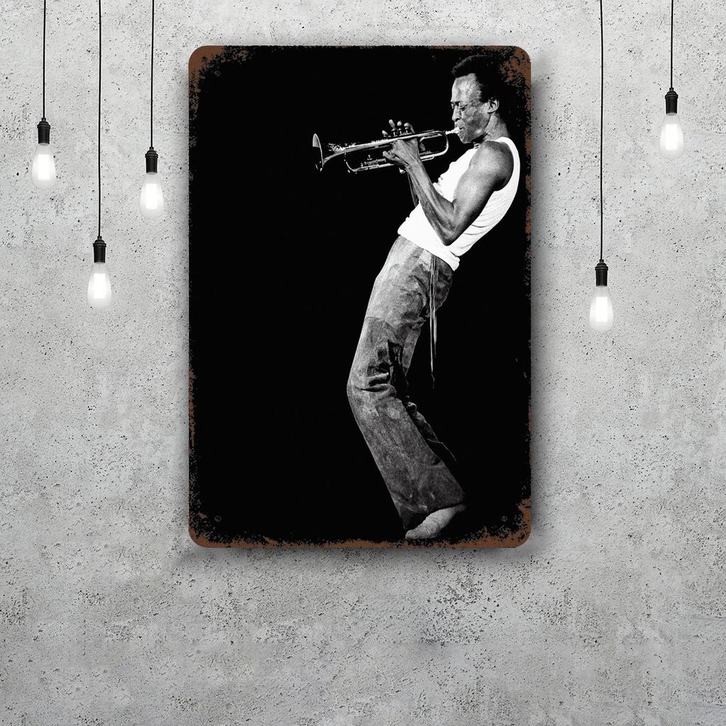 Miles Davis Vintage Metal Tin Signs Posters Decor Retro Metal Plaque Wall Art Decor for Garage Bar