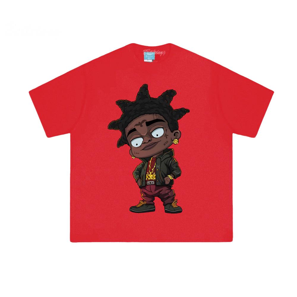 Kodak Black 2025 Новая футболка Летняя футболка с круглым вырезом 100% хлопок Одежда Высокое качество Женская/Мужская Хип-хоп Топы