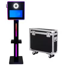 DSLR Photo Booth Machine with 15.6 Inch Touch Screen, Photobooth Machine with Flight Case & RGB Light for Party Events Rental