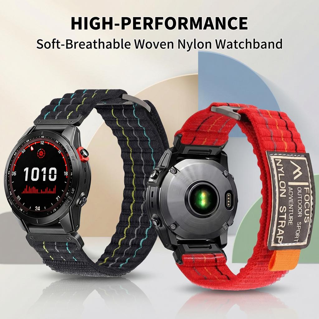 Нейлоновый петлевой ремешок 22/26 мм для Garmin Fenix 8 51/47 мм E 7 7X Pro 6 6X Быстросъемные ремешки для часов Instinct 3 Quatix Epix Pro