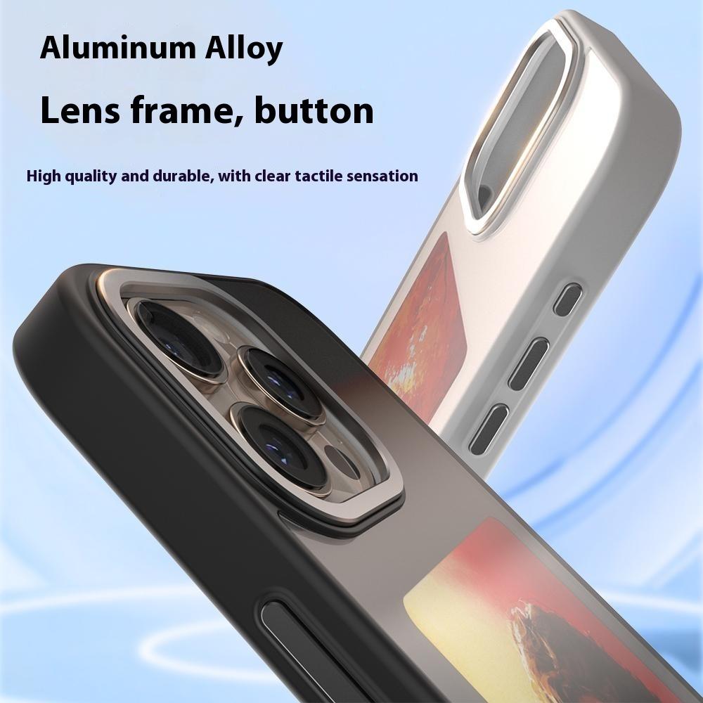 Для iPhone 16 Pro Чехол с E-Ink 4 дюйма HD 4 цвета NFC Смарт-дисплей Чехол для телефона