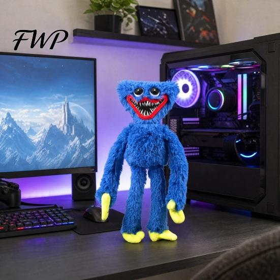 Игровая персонаж Плюшевая игрушка с улыбкой Длинные конечности Мультяшное украшение Плюшевая мягкая кукла Домашняя спальня Фанату Коллекционный подарок