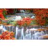 Набор для вышивки крестом DIY Алмазная вышивка Кленовый лист водопад Алмазная картина Мозаика Домашний декор
