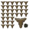 12Pcs Metal Box Corner Protector Triangle Antique Bronze Decorative Box Edge Safety Guard with Screws for Furniture Jewelry Box