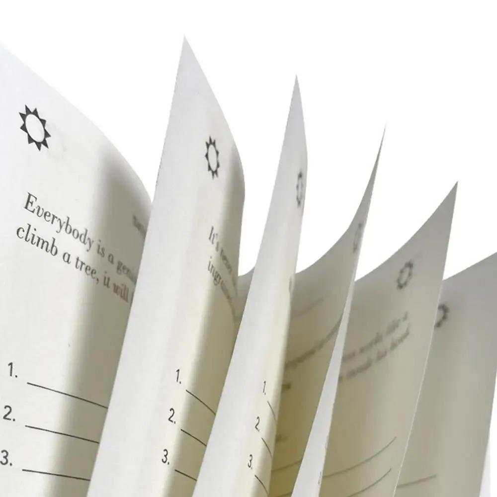 A5 Paper Daily Notebook Ribbon Bookmark Schedule Notebook Gratitude Journal Notebook Reflection