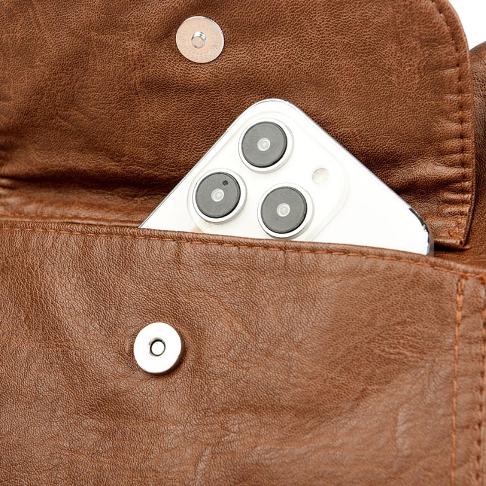 Ретро кожаная сумка через плечо женская сумка через плечо с множеством карманов модная женская сумка большой емкости новая сумка-мессенджер кошелек