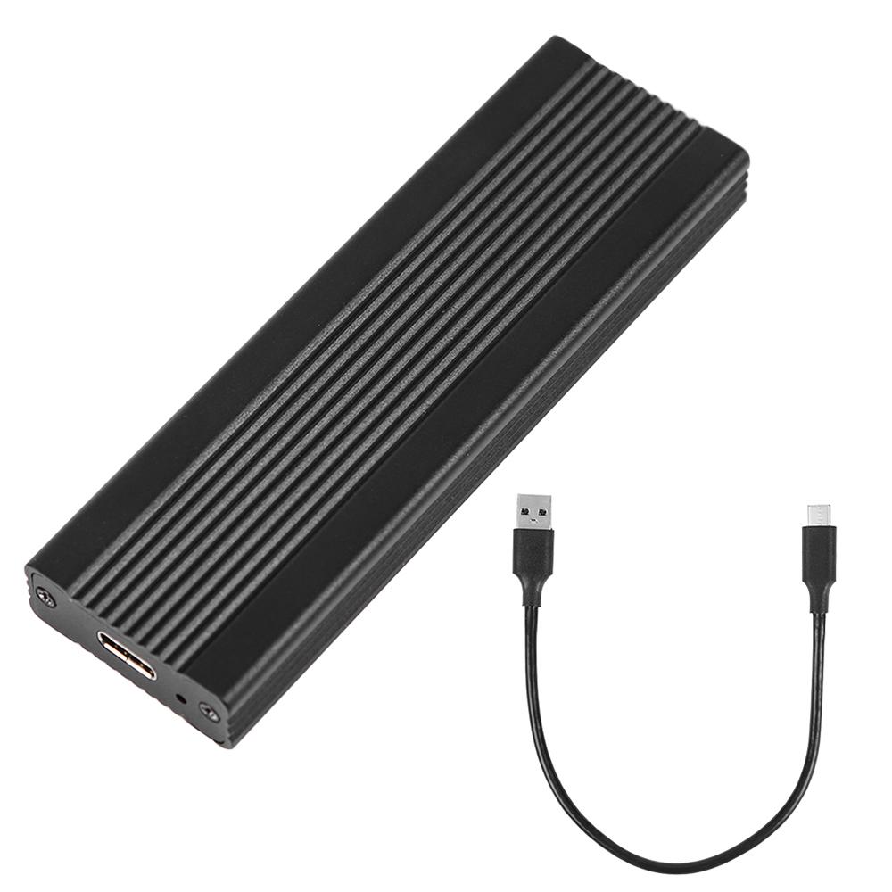 Корпус для мобильного жесткого диска M.2 NVMe/SATA с двумя протоколами USB3.1 Type-C Внешний корпус SSD из алюминия