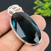 Indicolite Tourmaline Gemstone 925 Sterling Silver Jewelry Pendant 1.89" L0T54