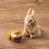 Mini Desktop Furnishings Lifelike Animal Rabbit Model Easter Rabbits Plush Toys Simulation