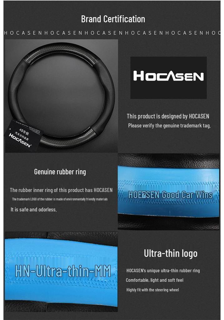 Hongqi Steering Wheel Cover: Leather & Carbon Fiber, Non-Slip, Fits H5/HS5/HS7/H7/HS3/H9, All-Season.